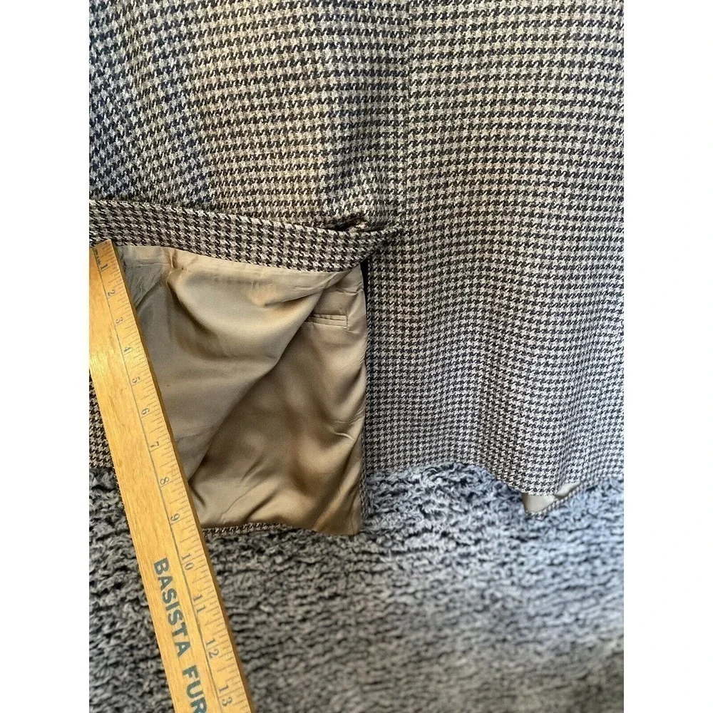 Vintage Nordstrom Blazer Mens 46R Sport Coat Houndstooth Multicolor Made in USA